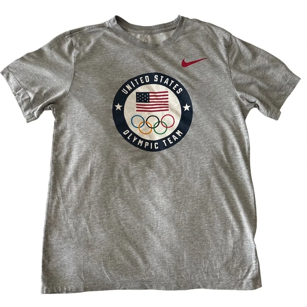 Nike United States Olympic Team Dri-FIT T-Shirt Gray Short Sleeve Unisex Small - Picture 1 of 4